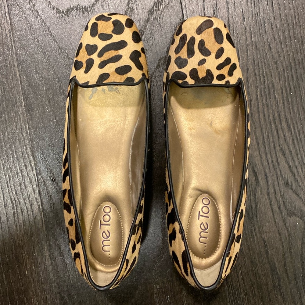 Me Too Very nice pony hair, wedge, leopard print wedges